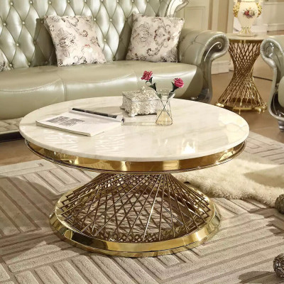 Salontafel Design Woonkamer Luxe Roestvrij Stalen Ronde Bijzettafels Meubels
