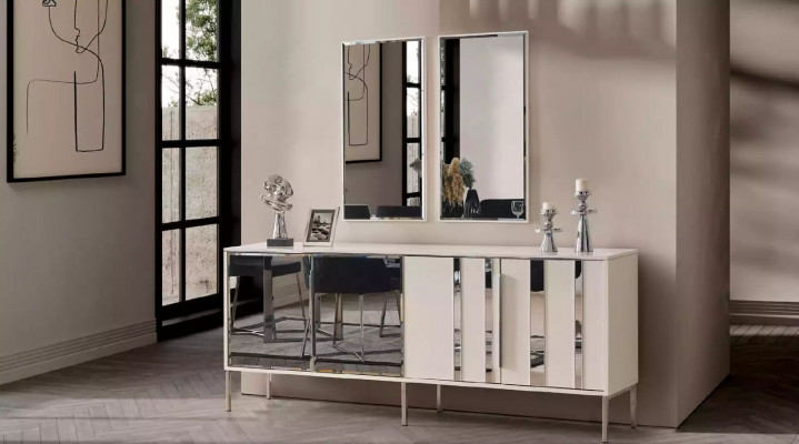 Compleet set eettafel 4x stoelen eetkamerset eetgroep houten tafel 7-delig