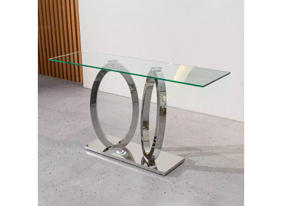 Ontwerper luxe console tafel consoles tafels roestvrij staal met glasontwerp