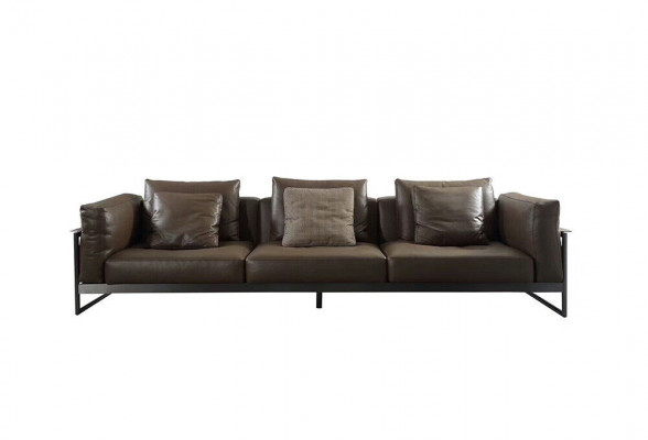 Exclusieve bankstel, 3+2 zits lederen hocker bekleding woonkamer set