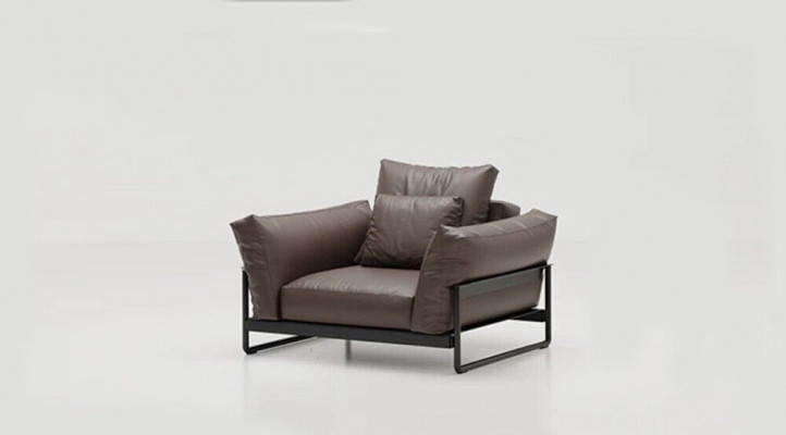 Exclusieve bankstel, 3+2 zits lederen hocker bekleding woonkamer set