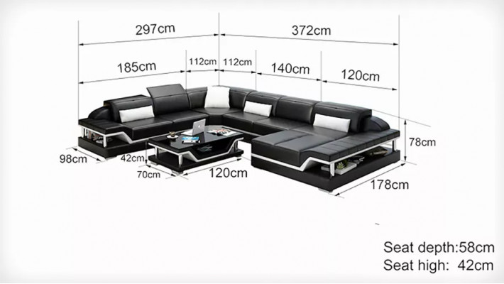 Hoekbank hoekbank bekleding hoekbank 2-delig set Nieuw Moderne woonkamer