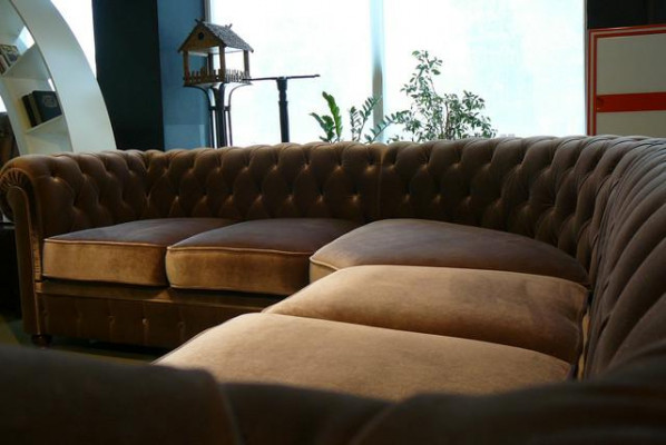 Hoekbank Chesterfield bankstel hoek bank gestoffeerde zitbank set nieuw