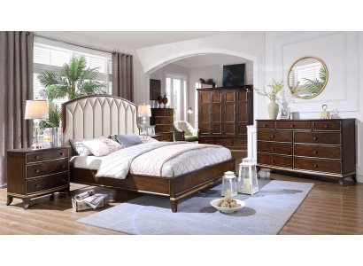 Bed 2x Nightstands Chest of drawers Bedroom Set Design Luxury new 4 pieces