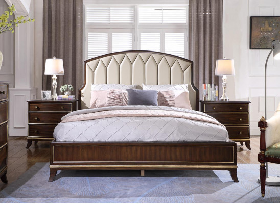 Bed 2x Nightstands Chest of drawers Bedroom Set Design Luxury new 4 pieces