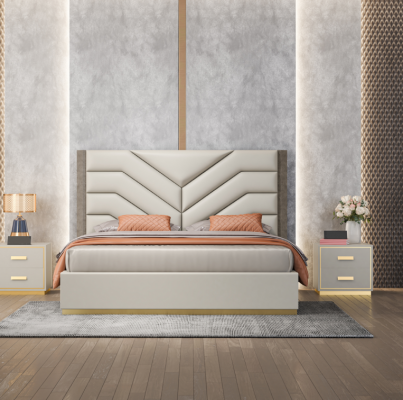 Bed design Luxe tweepersoonsbedden 180x200cm Slaapkamer Modern Nieuw.