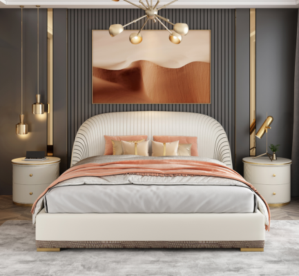 Luxe tweepersoonsbedden slaapkamer meubels design hotelinrichting