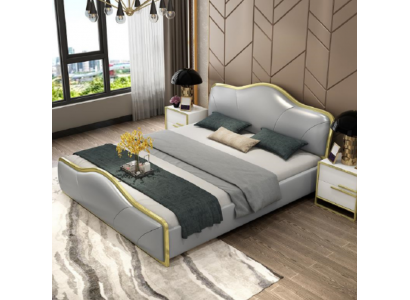 Slaapkamer Bed Bekleding Design Luxe Tweepersoons Hotelbedden Houten Meubels