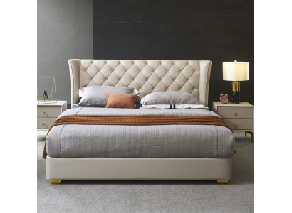 Chesterfield Design Bed Slaapkamer Kunstleer Bekleed 180x200 Nieuw