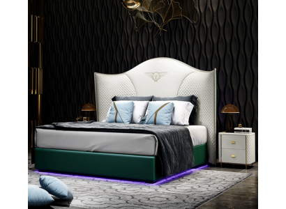 Ontwerp Luxe Tweepersoons Hotelbed Slaapkamer Modern Houten Meubels Bekleding
