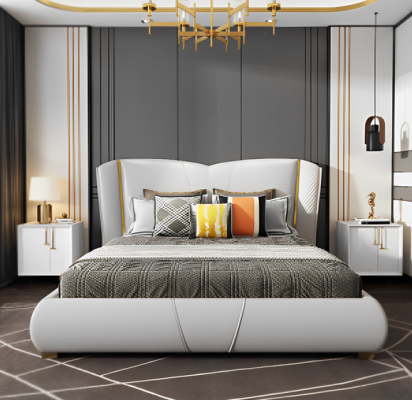 Bed Meubilair Ontwerp Luxe Dubbele Hotelbedden Slaapkamer Houten Meubels
