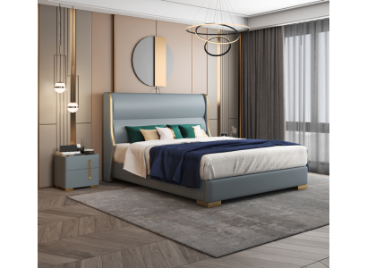 Bedden Tweepersoons Slaapkamer Hout 180x200cm Bedbekleding Ontwerp Luxe