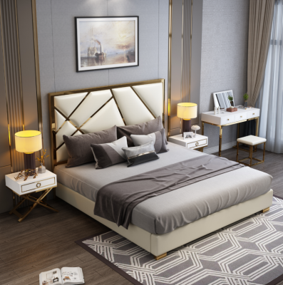 Bedbekleding Ontwerp Luxe Dubbele Hotelbedden Slaapkamer 180x200cm.