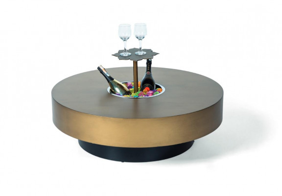 Salontafel modern design goudkleurig meubel elegant woonkamer
