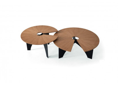 Moderne luxe salontafel dubbel rond 2x meubel design woonkamertafel
