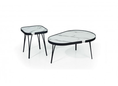 Moderne salontafel 2x voor woonkamer Luxur-meubels Zwarte meubels