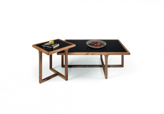 Moderne salontafel 2x voor woonkamer Luxur meubels bruin meubels