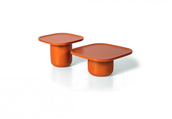 Woonkamer 2x salontafel Vierkant Luxe Oranje Design Meubels Tafels