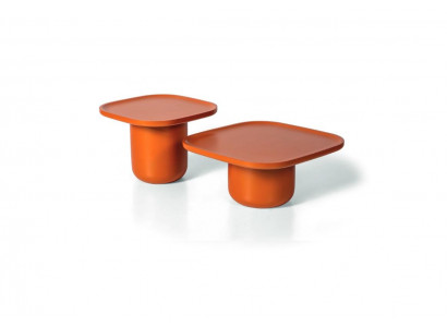 Woonkamer 2x salontafel Vierkant Luxe Oranje Design Meubels Tafels