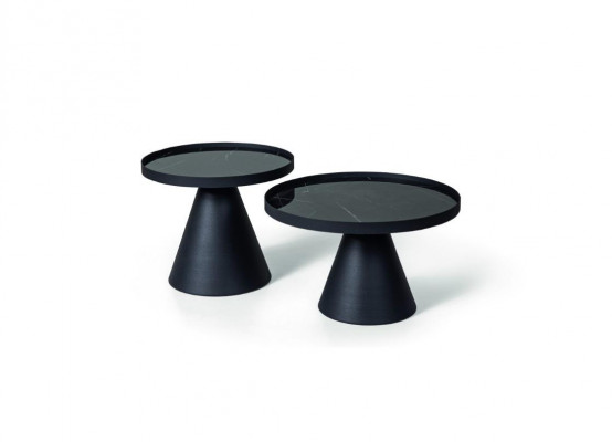 Salontafels Designer Woonkamer Roestvrijstalen Meubels Tafel Zwarte Set van 2