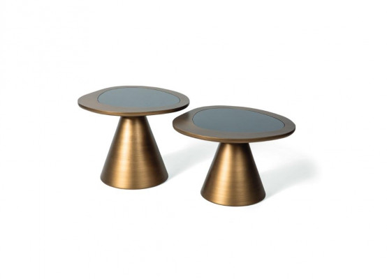 Salontafel 2x Rond Goud Tafel Bijzettafel Luxe Meubels Tafels Woonkamer