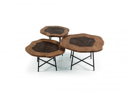 Salontafel hout bruin Koffietafel Designer woonkamertafel Tafels 3x.