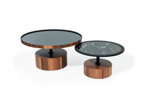Luxe salontafels tafel glazen tafels bruin design meubelset dubbele set.
