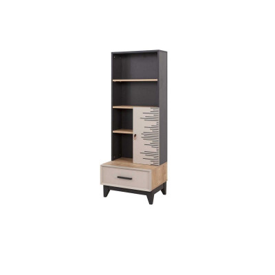 Boekenplank kast kinderkamer plank houten houten kast grijs kantoor