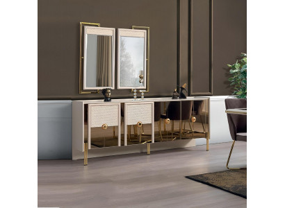 Eetkamer meubels dressoir met spiegel luxe hout nieuw design modern