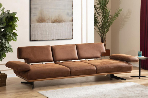 Vierpersoonsbank Bank Modern Ontwerp Stof Luxe Woonkamer Gestoffeerde Bank