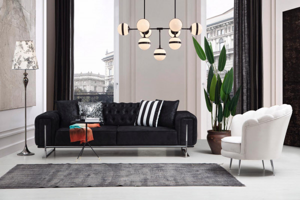 Moderne meubels woonkamer compleet bankstel driezitsbank gestoffeerde meubels fauteuil