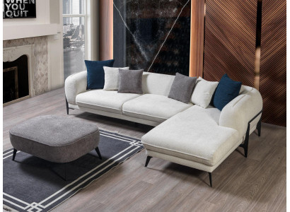 Woonkamer hoekbank L-vorm gestoffeerde banken luxe modern meubilair bank bank