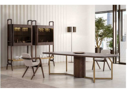 Luxe villa meubilair Eetkamerset Eettafel 4x stoel Dressoir 7 dlg