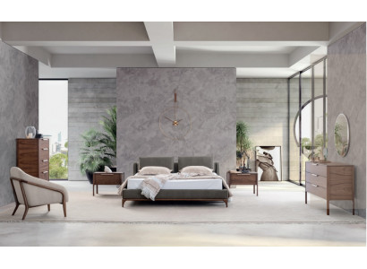 Slaapkamer compleet set Bed 2x nachtkastjes Dressoir Kast Modern
