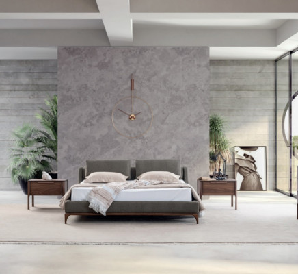 Moderne ontwerpen slaapkamerset 3-delig bed 2x nachtkastje 180x200
