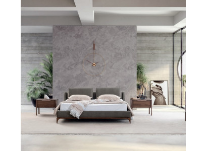 Moderne ontwerpen slaapkamerset 3-delig bed 2x nachtkastje 180x200