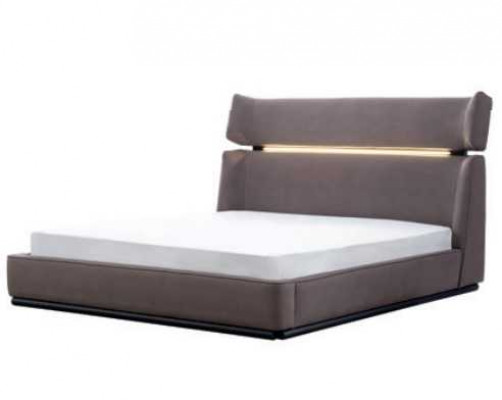 Moderne slaapkamer set 6-delig: bed, 2x nachtkastjes, commode met spiegel.