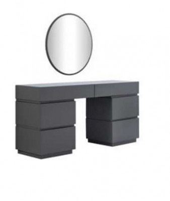 Moderne slaapkamer set 6-delig: bed, 2x nachtkastjes, commode met spiegel.