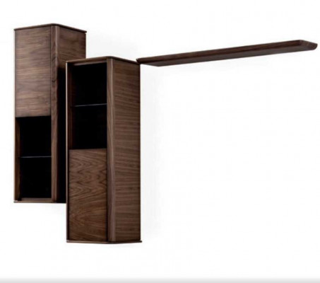 Woonkamerset met wandmeubel, plank en tv-standaard in moderne ontwerpen Wohnwand