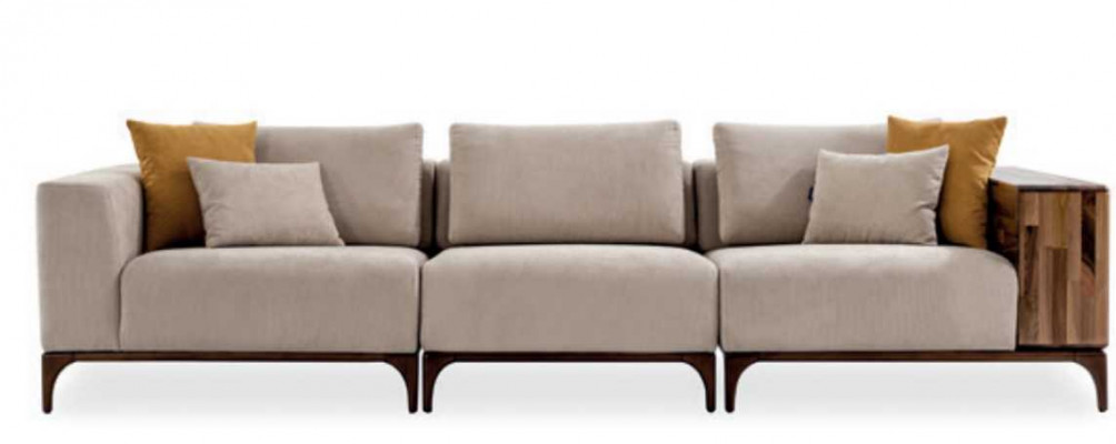 Luxe 4-delige woonkamerset bankstel 3+2+1 zits met salontafel modern design.