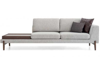 Luxe woonkamerbank in modern design van hout met textiel lounge clubbank Big