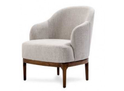 Luxe fauteuil voor woonkamer in grijze kleur, design lounge clubmeubels, eenpersoons.