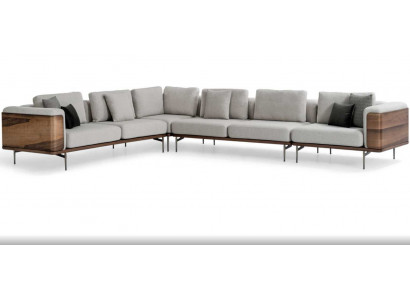 Woonkamer hoekbank L-vorm Hout Modern met luxueus ontwerp Hoekbank