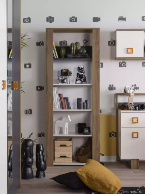 Volledige kinderkamer meubilair kinderbed kindermeubels hout grijs set 4-delig
