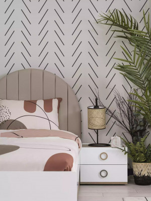 Kinderkamer jeugdbed set nachtkastje bed hout wit set 3-delig