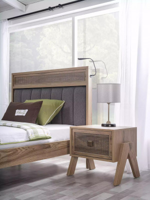 Houten bed Complete slaapkamermeubels Jeugdbed Bed Bruin Set 5-delig
