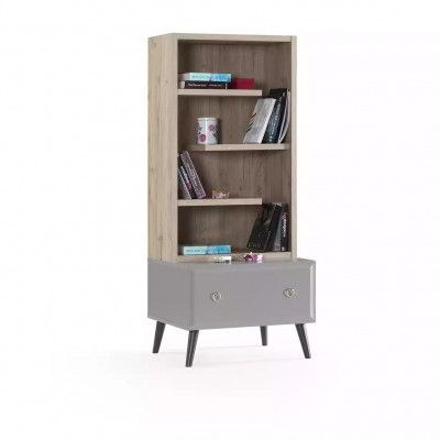 Boekenplank staande plank kinderplank plank boekenkast hout grijs