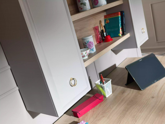 Hangkast muurkast kinderkamer boekenplank hout grijs design