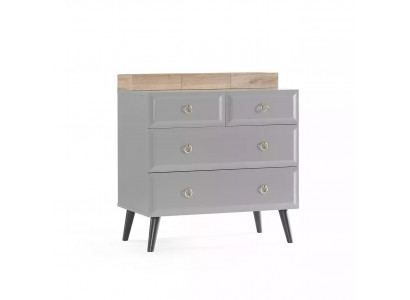 Ladenkast Kast Kinderkamer Ladenkasten Hout Grijs Modern Jeugdkamer