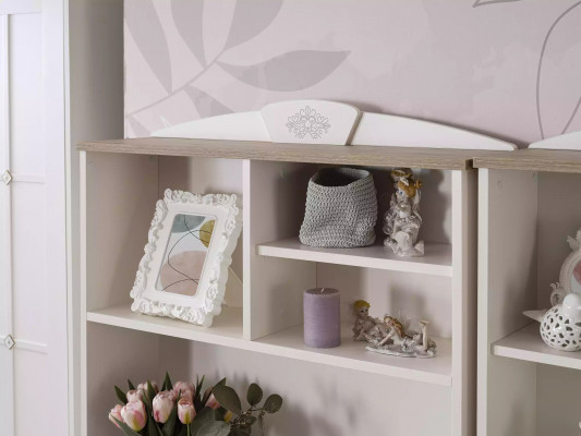 Computertafel Bureau Kinderbureau Hout Boekenkast Wit